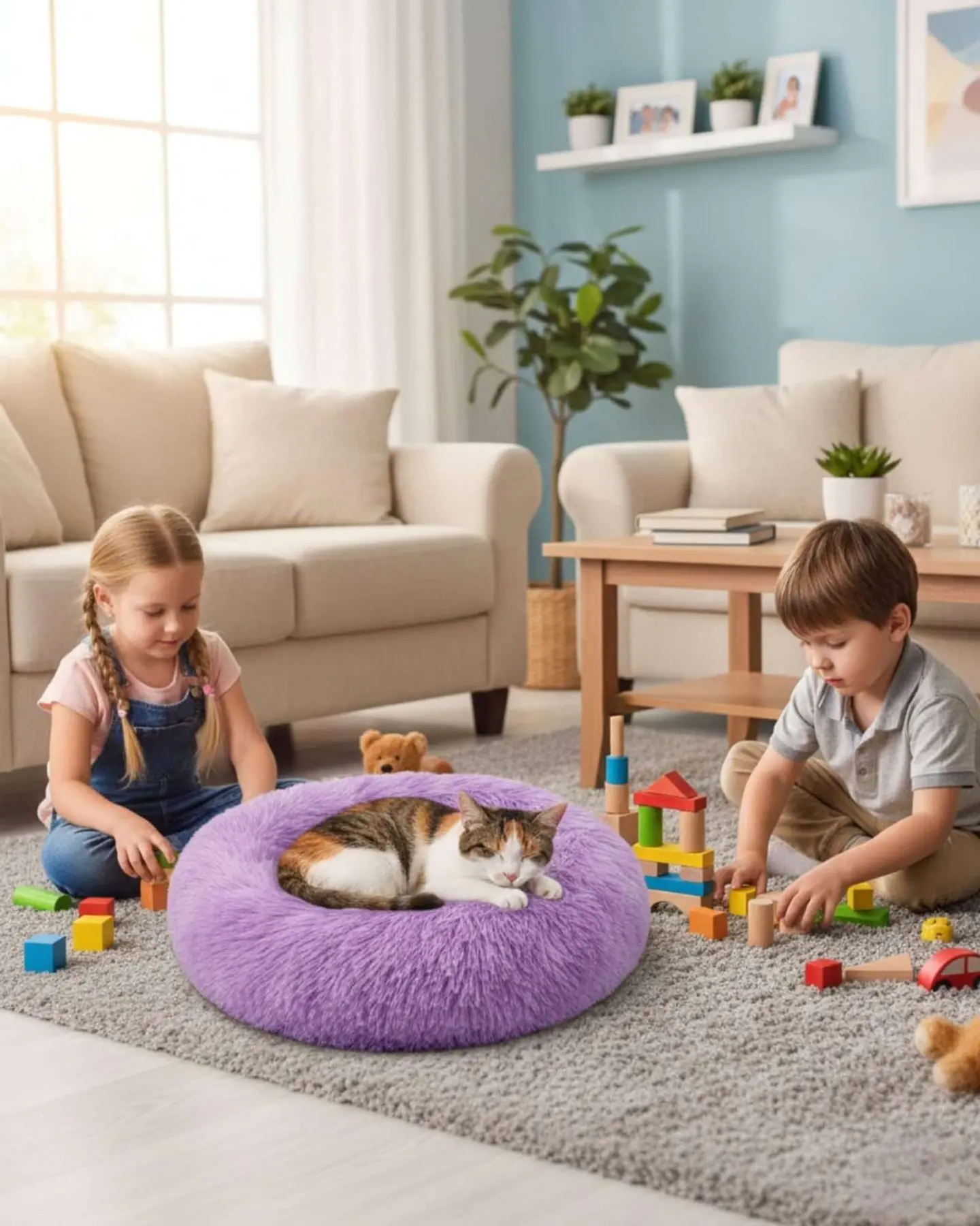 Cama Acolchada de Alta Densidad para tus mascotas 70 cm 1