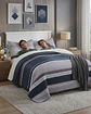 Cubrecama Quilt Con Sherpa Plaza y Media Diseño Elegante 180x230cm - Miniatura 1