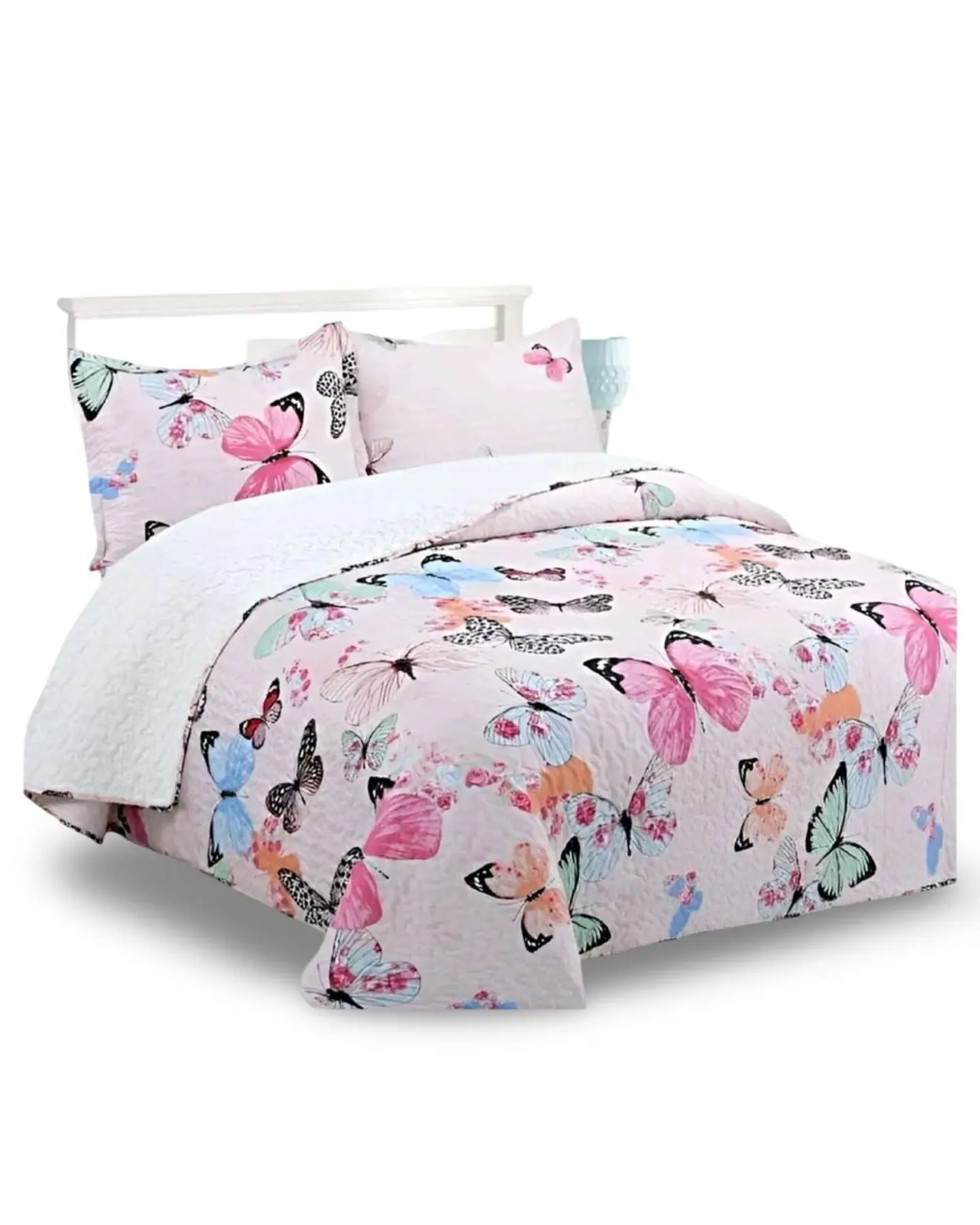Cubrecama Quilt Con Sherpa 2 Plazas Diseño Elegante 230x250cm 5