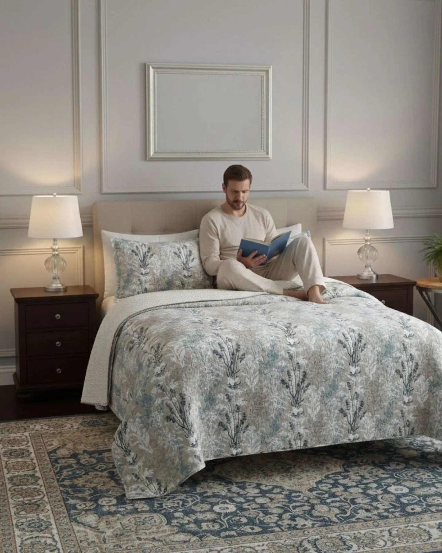 Cubrecama Quilt King Con Chiporro Diseño Elegante 250x270cm 1