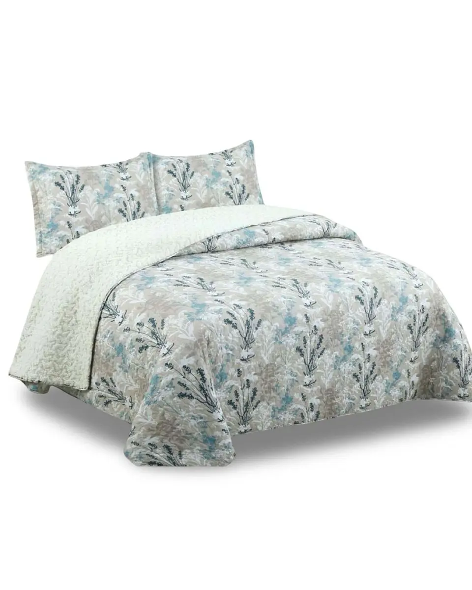 Cubrecama Quilt King Con Chiporro Diseño Elegante 250x270cm 5