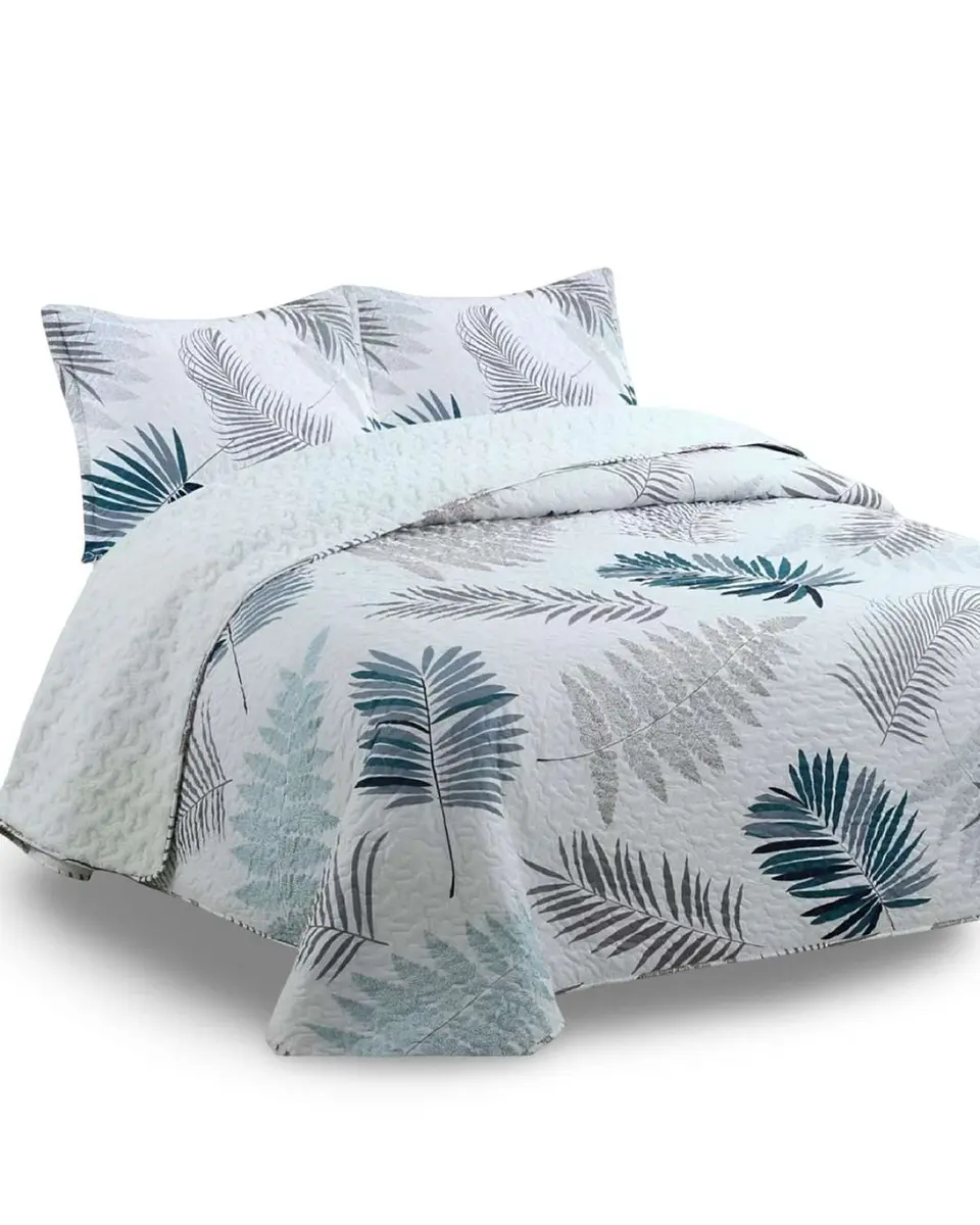 Cubrecama Quilt King Con Chiporro Diseño Elegante 250x270cm 5