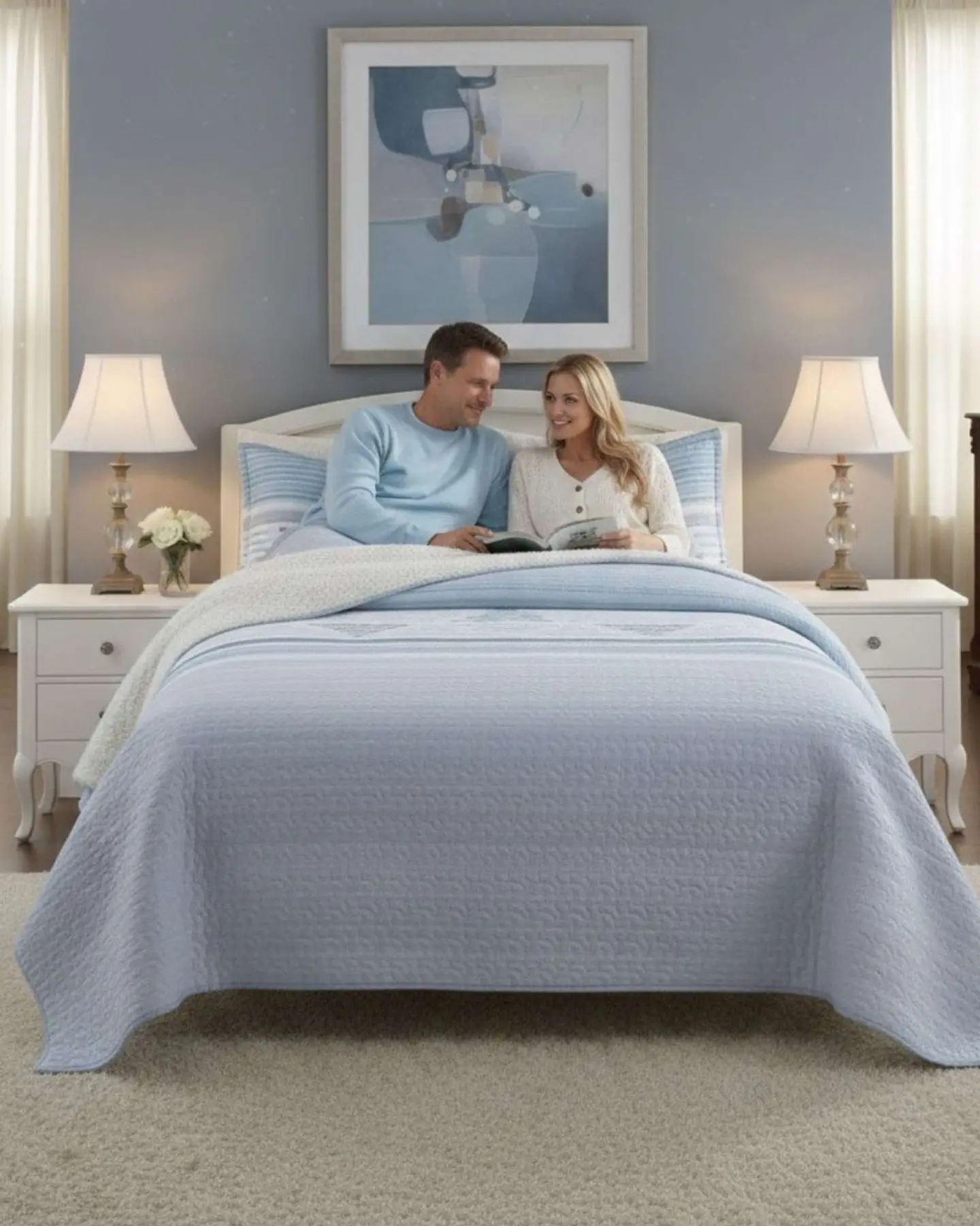 Cubrecama Quilt King Con Chiporro Diseño Elegante 250x270cm 1
