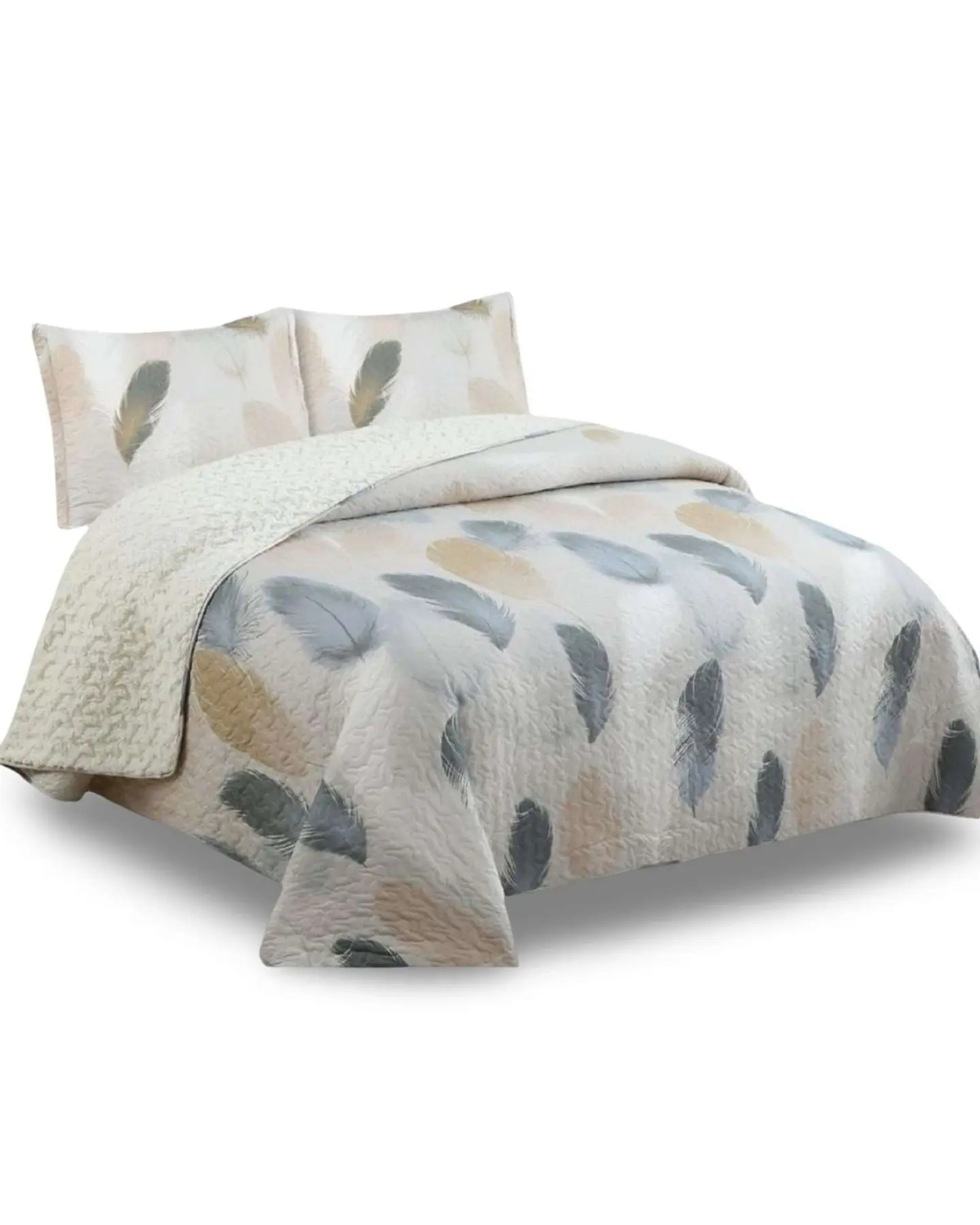Cubrecama Quilt King Con Chiporro Diseño Elegante 250x270cm 5