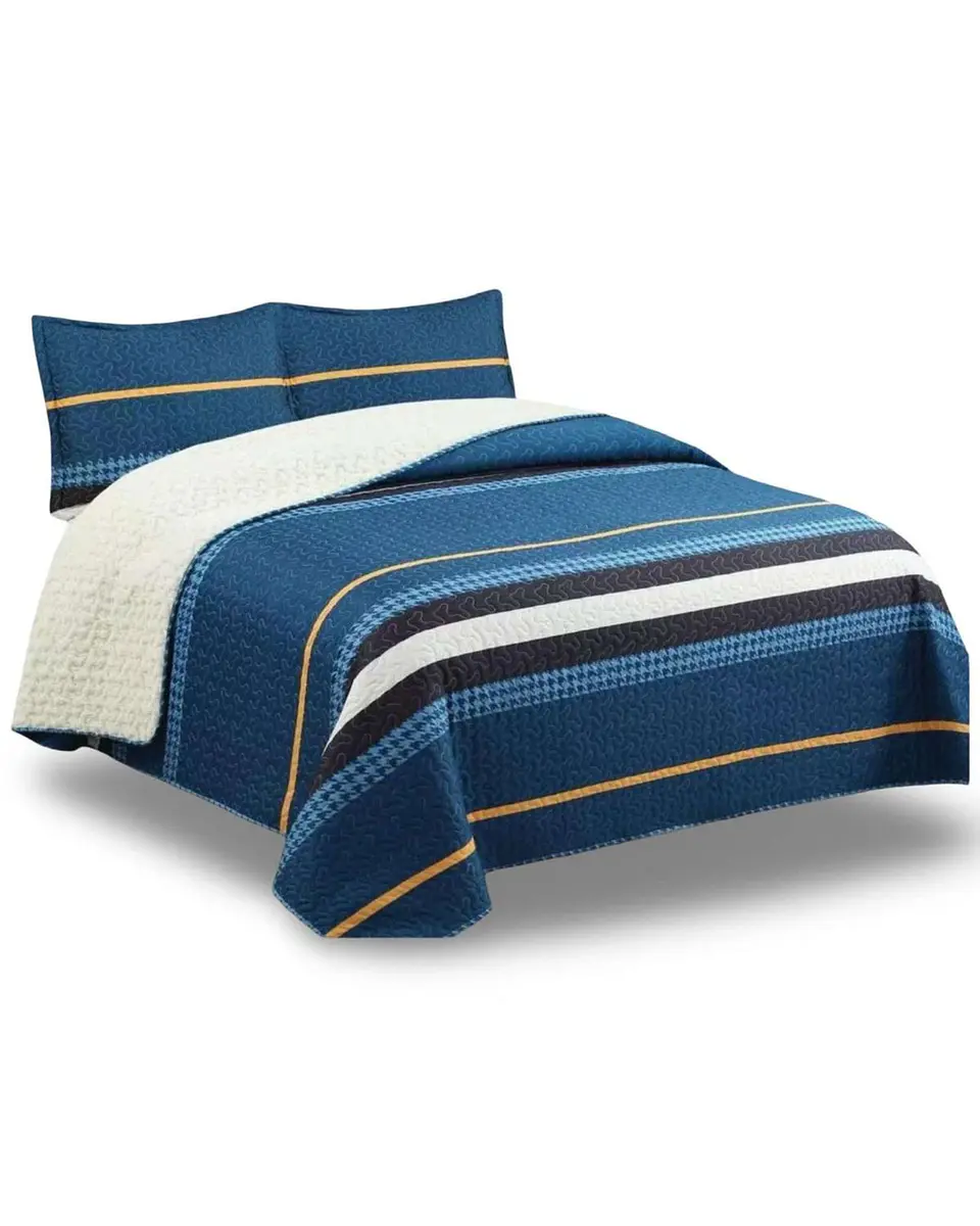 Cubrecama Quilt King Con Chiporro Diseño Elegante 250x270cm 5