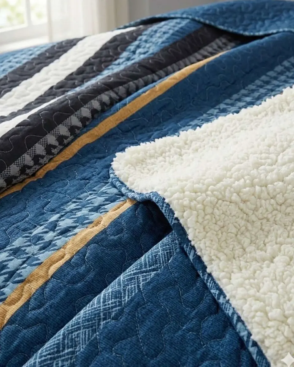 Cubrecama Quilt King Con Chiporro Diseño Elegante 250x270cm 6