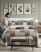Cubrecama Quilt Con Sherpa Plaza y Media Diseño Elegante 180x230cm - Miniatura 1