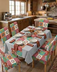 Juego De Mantel Antimanchas 140x220 + 6 Fundas De Silla - Miniatura 4