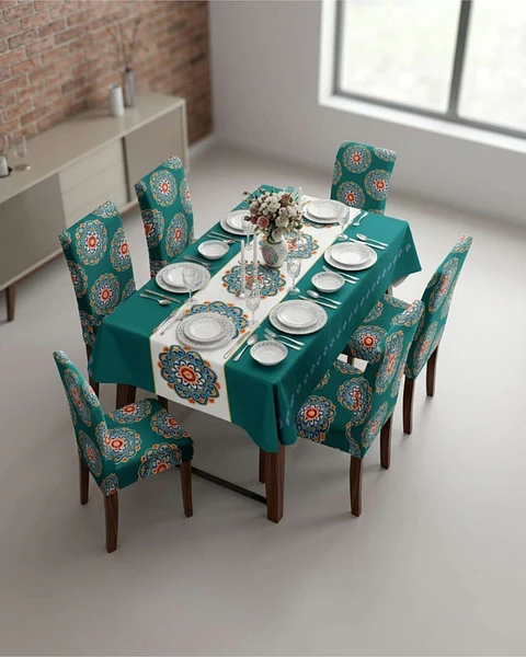 Juego De Mantel Antimanchas 140x220 + 6 Fundas De Silla