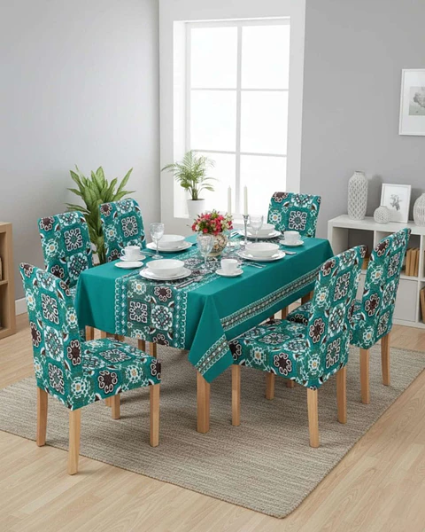 Juego De Mantel Antimanchas 140x220 + 6 Fundas De Silla
