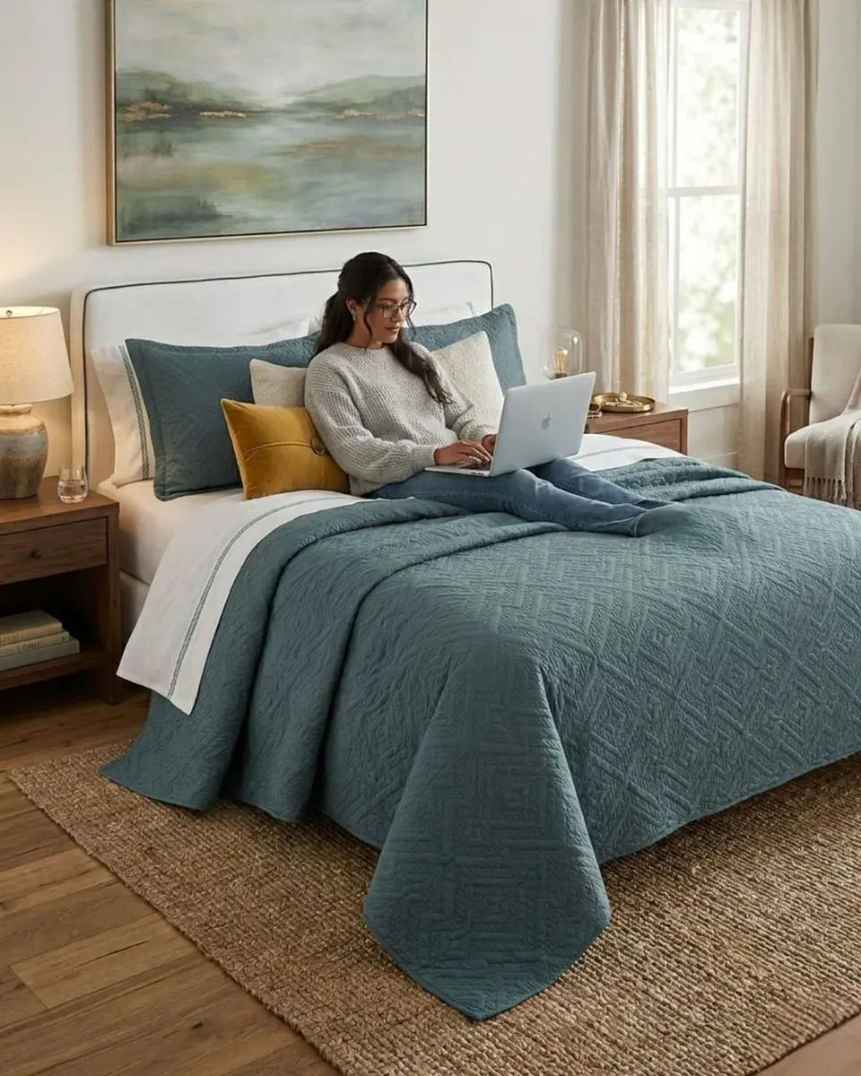 Quilt de Verano Transpirable, Ligero y Elegante plaza y media 6