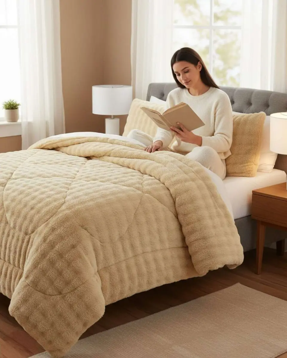 Cubrecama Acolchado Súper Calientito Plush con Chiporro 2 plazas 5
