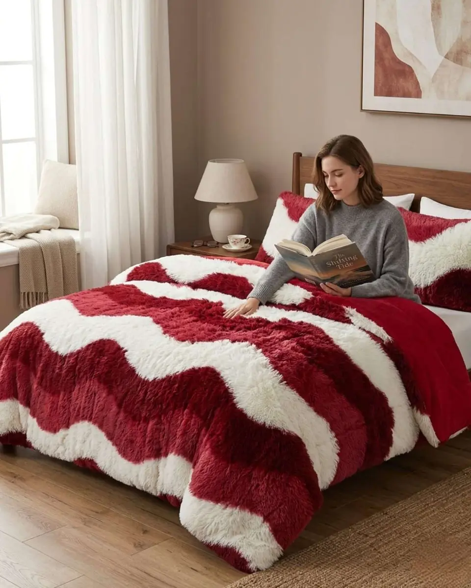 Cubrecama Olas de Peluche con Chiporro 2 plazas 1