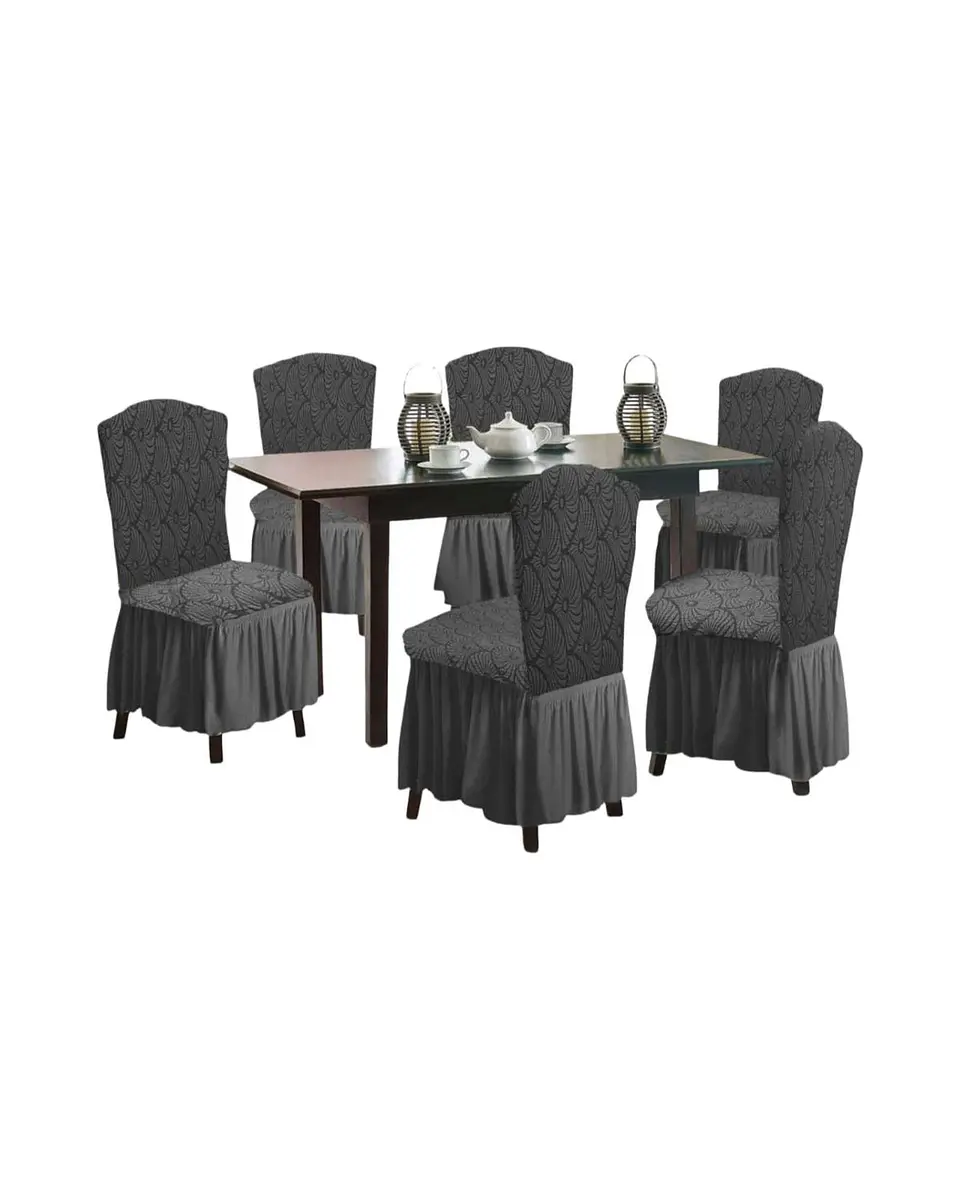 JUEGO DE 6 FUNDAS DE SILLA TEJIDO 3D 6