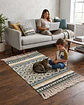 Pack Alfombra 60x90 cm + 2 Fundas de Cojín con Bordado Tufting y Flecos - Miniatura 3