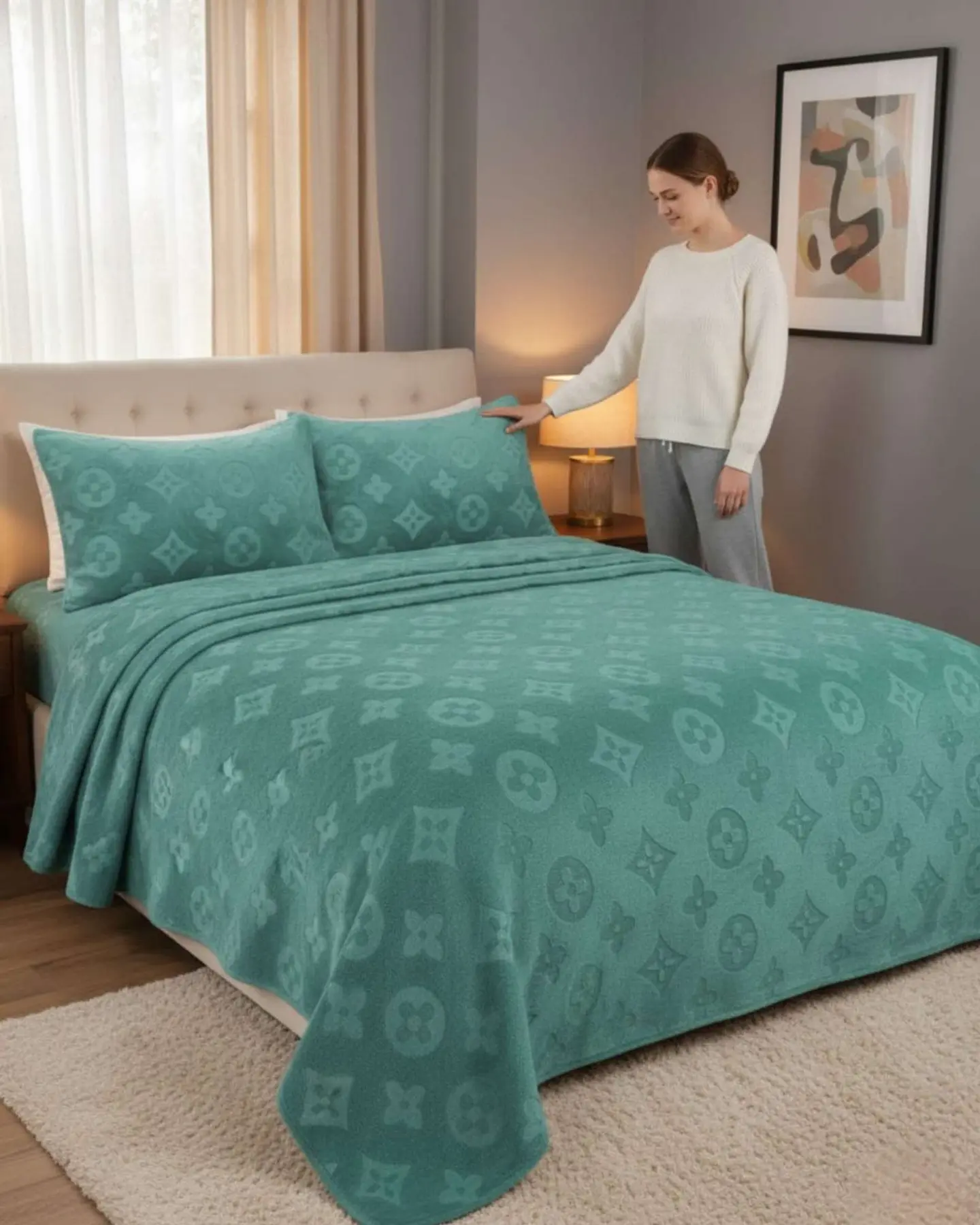Sabanas Polar Plush King Termicas Invierno Ultra Suave 5