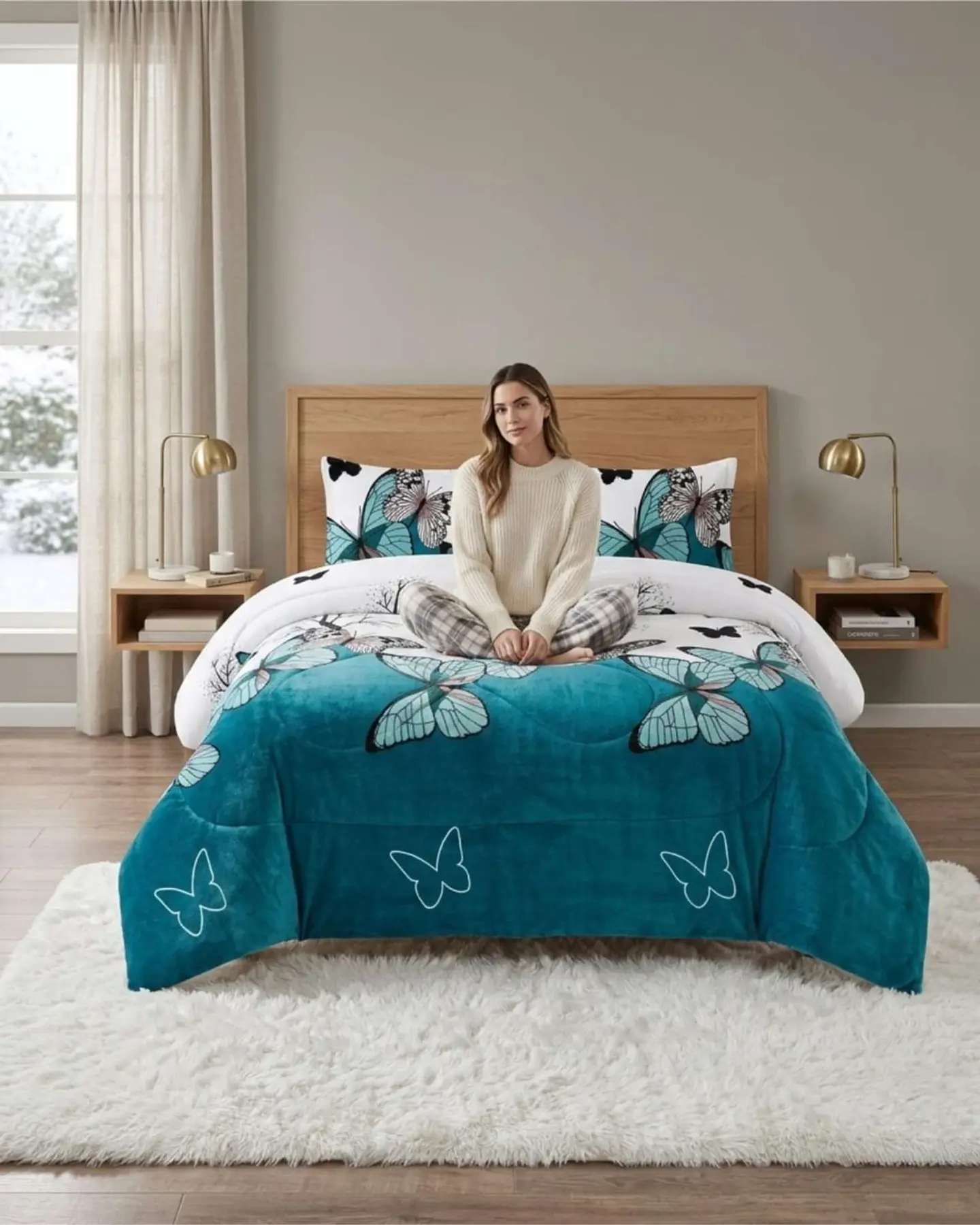 Cubrecama Plush 2 Plazas con Chiporro Térmico Extra Suave Invierno 1