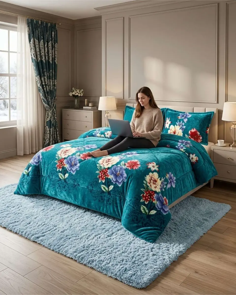 Cubrecama Plush 2 Plazas con Chiporro Térmico Extra Suave Invierno 1