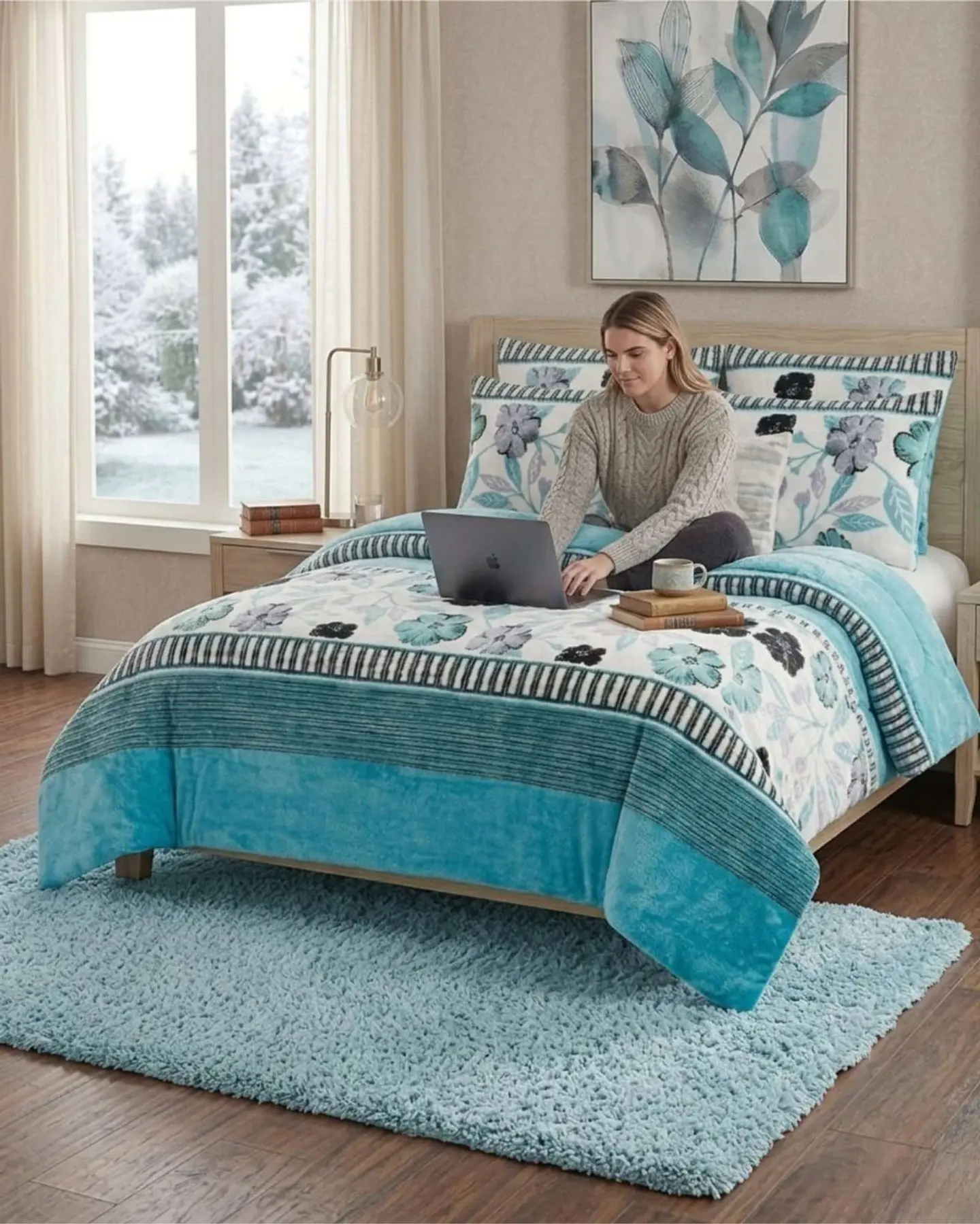 Cubrecama Plush 2 Plazas con Chiporro Térmico Extra Suave Invierno 1