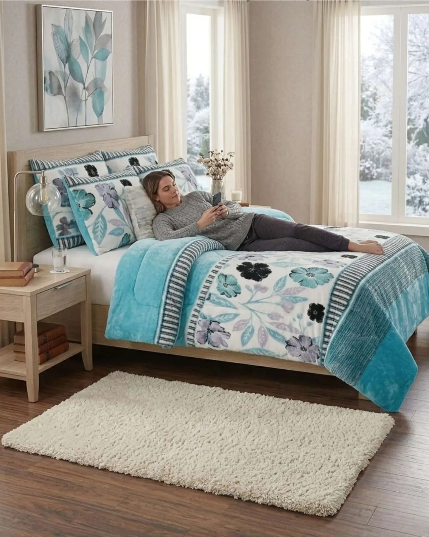 Cubrecama Plush 2 Plazas con Chiporro Térmico Extra Suave Invierno 2