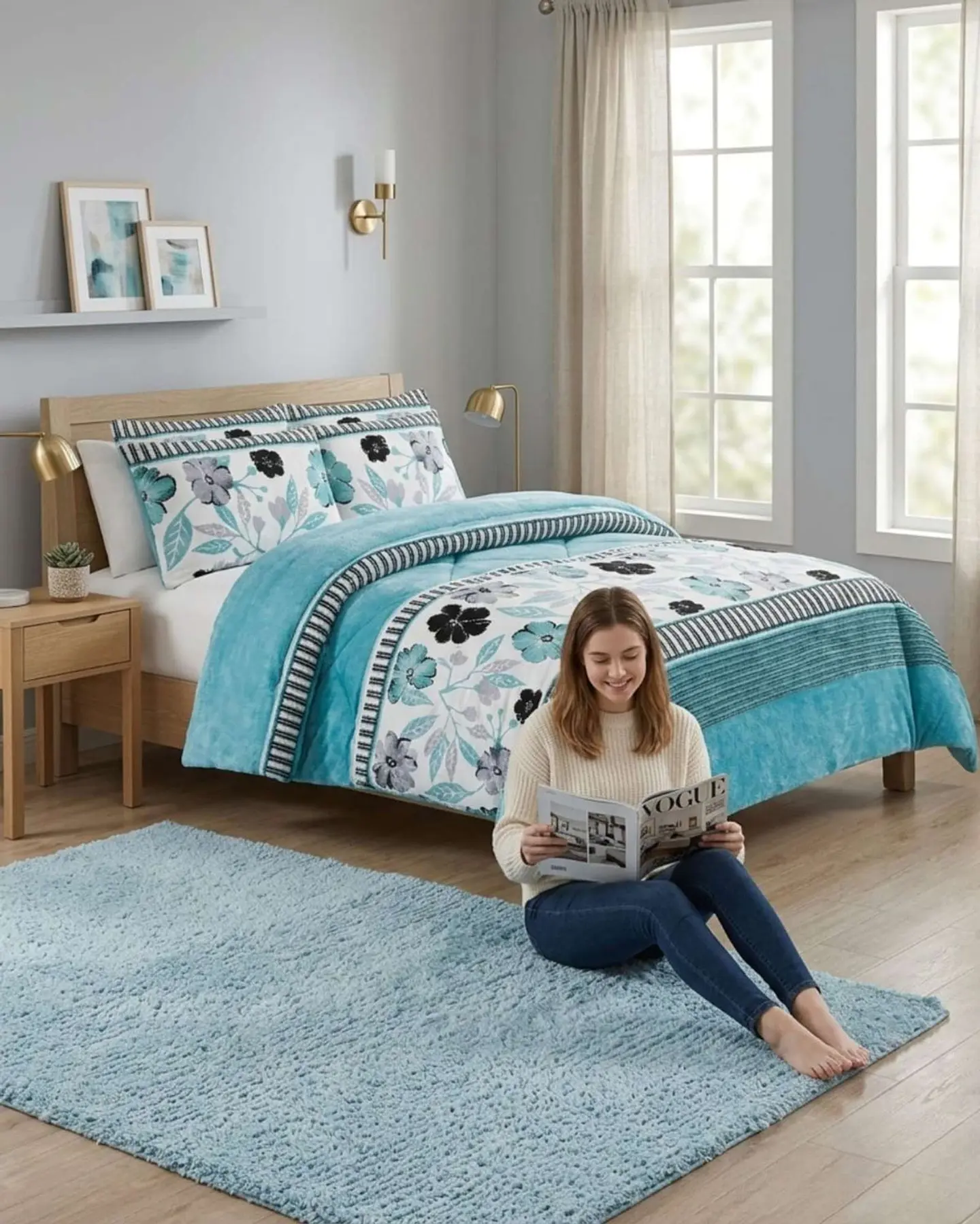 Cubrecama Plush 2 Plazas con Chiporro Térmico Extra Suave Invierno 3