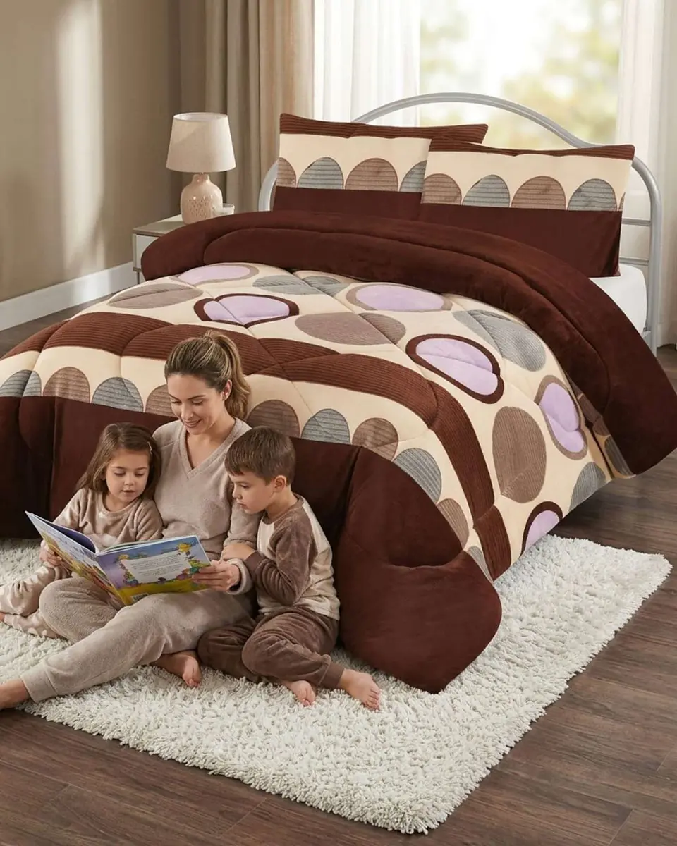 Cubrecama Plush 2 Plazas con Chiporro Térmico Extra Suave Invierno 2