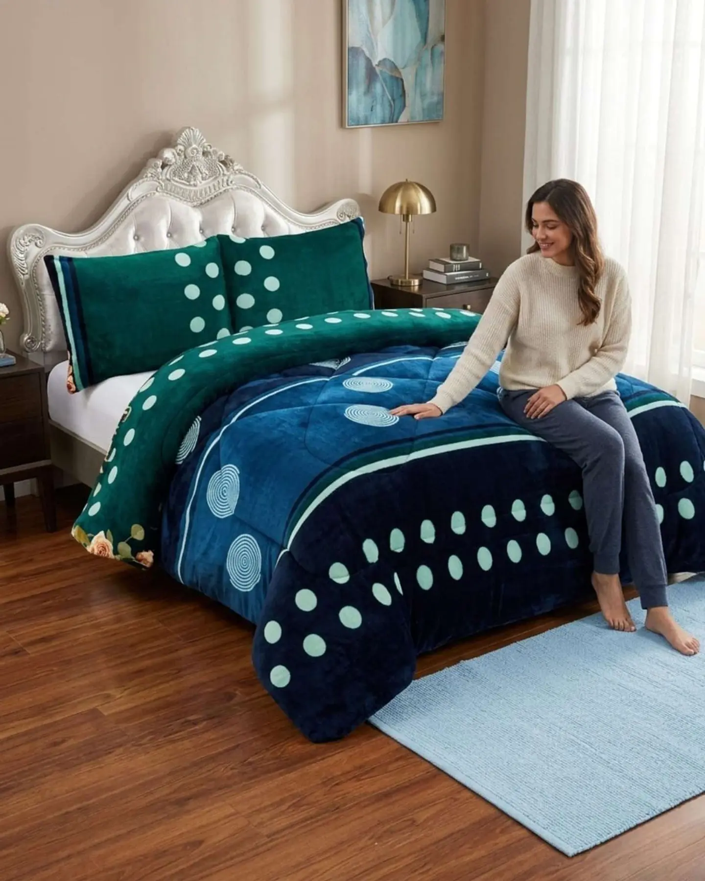 Cubrecama Plush 2 Plazas con Chiporro Térmico Extra Suave Invierno 1