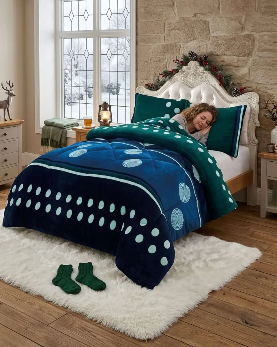 Cubrecama Plush 2 Plazas con Chiporro Térmico Extra Suave Invierno 2