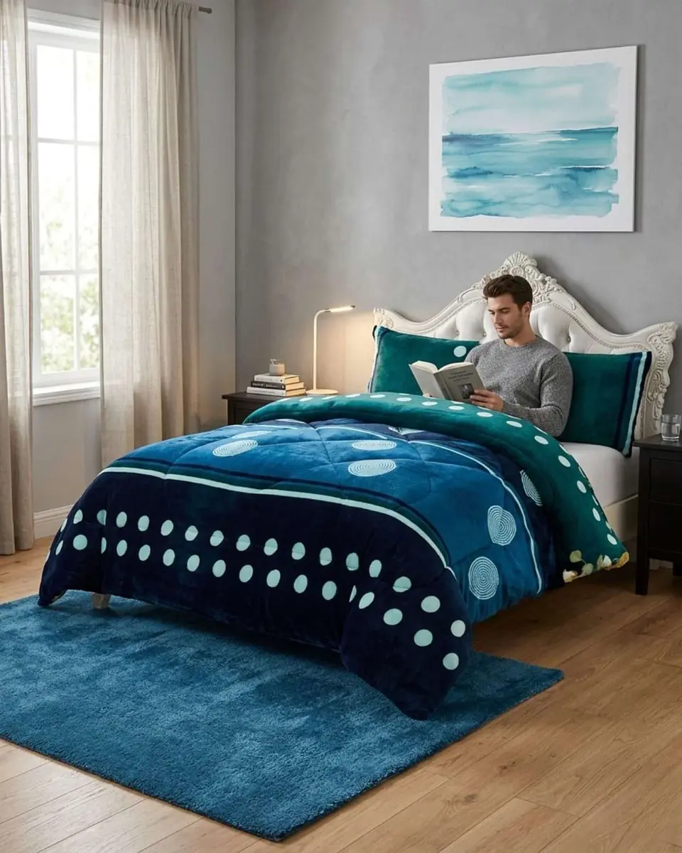 Cubrecama Plush 2 Plazas con Chiporro Térmico Extra Suave Invierno 4