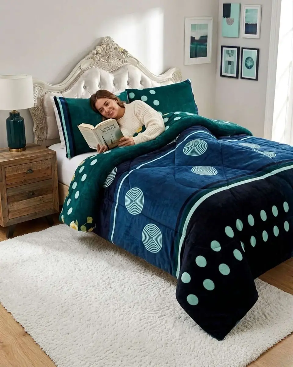 Cubrecama Plush 2 Plazas con Chiporro Térmico Extra Suave Invierno 5