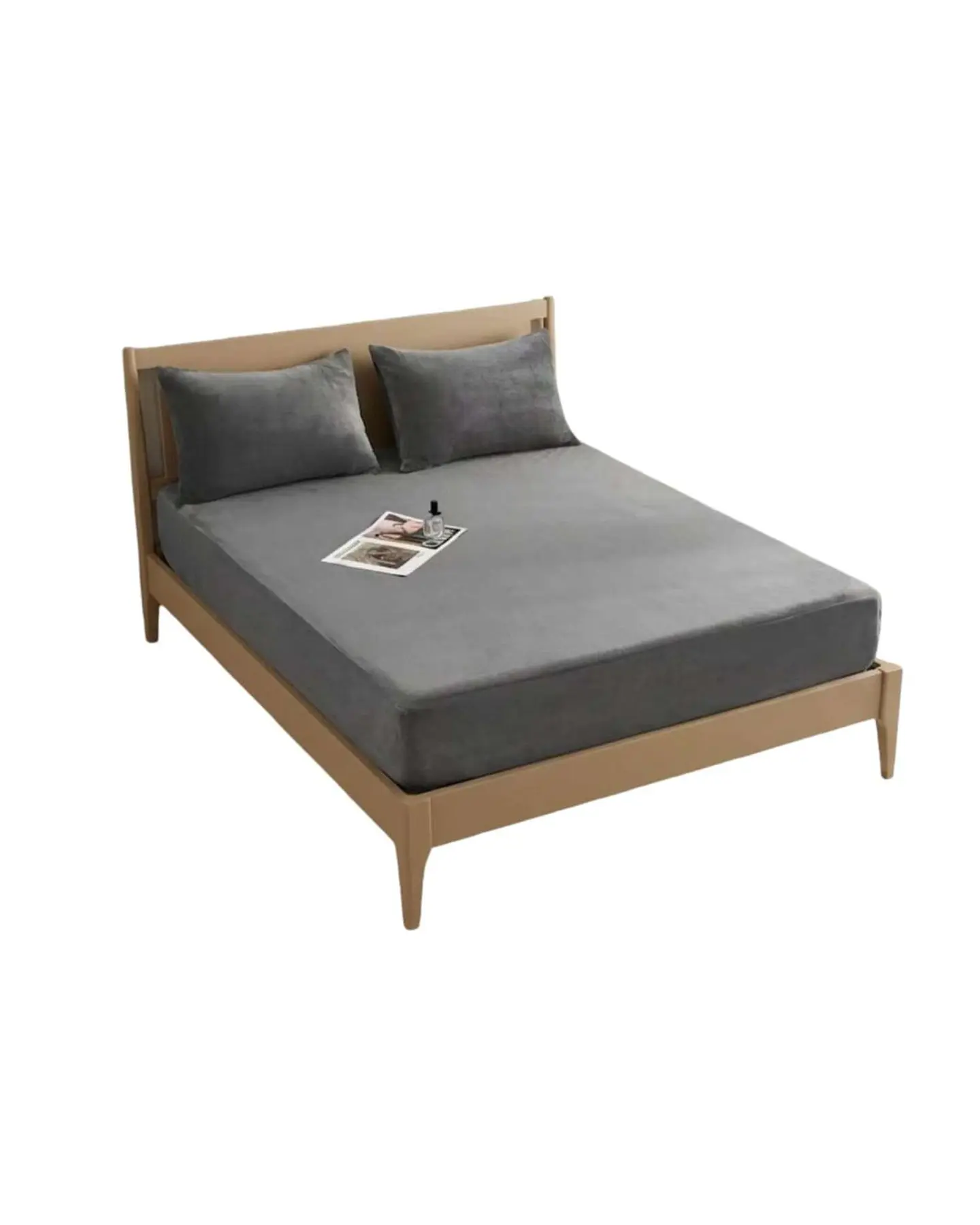 Protector de colchon Impermeable 2 plazas color gris 3