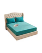 Protector de colchon Impermeable 2 plazas color turquesa - Miniatura 3