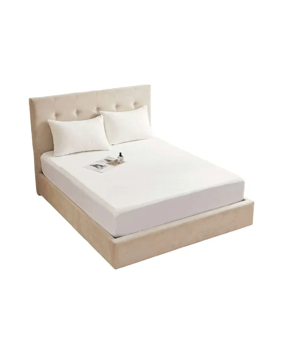 Protector de colchon Impermeable king color blanco 3