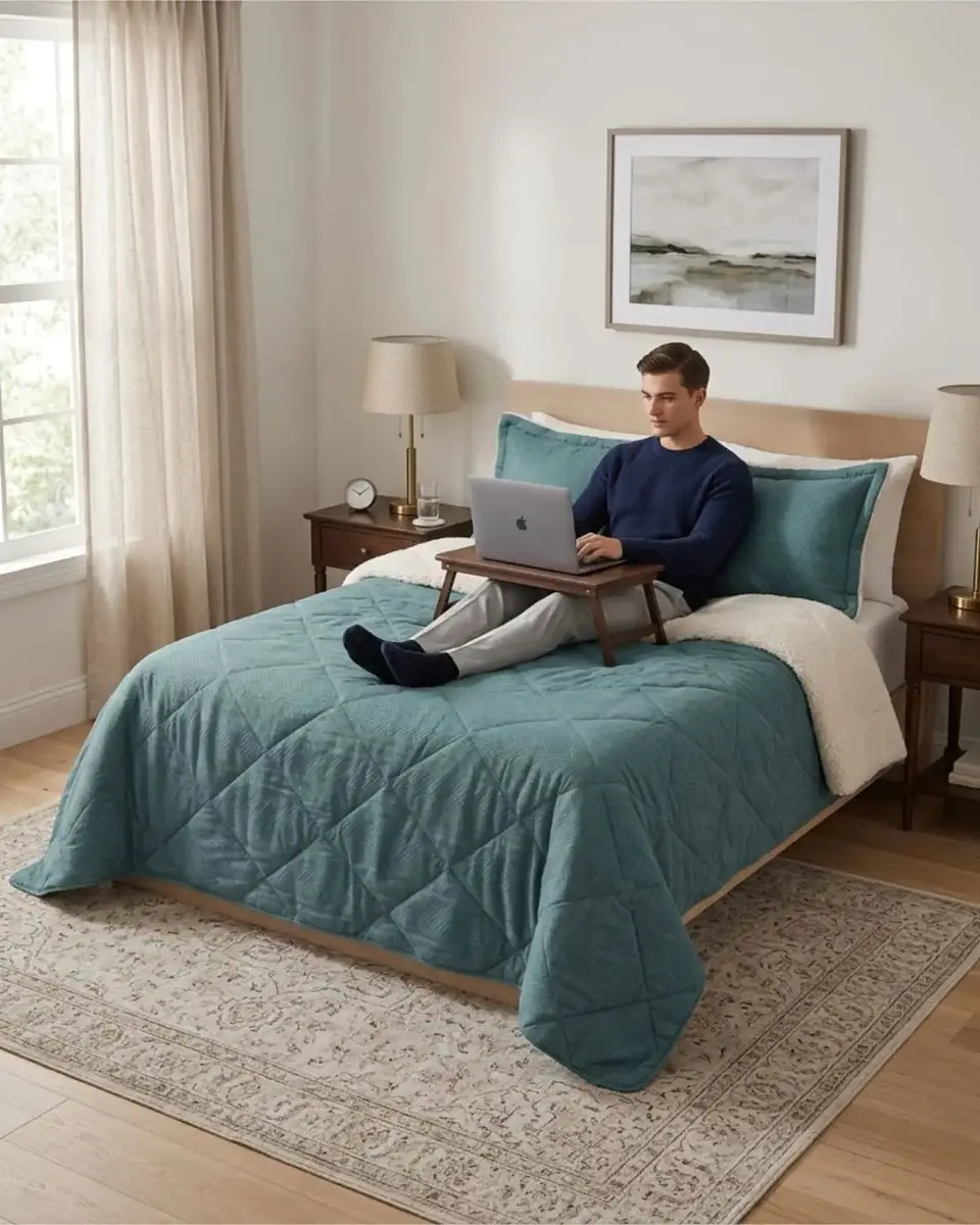 Plumon De Microfibra Embossed Sherpa 2 Plazas 4