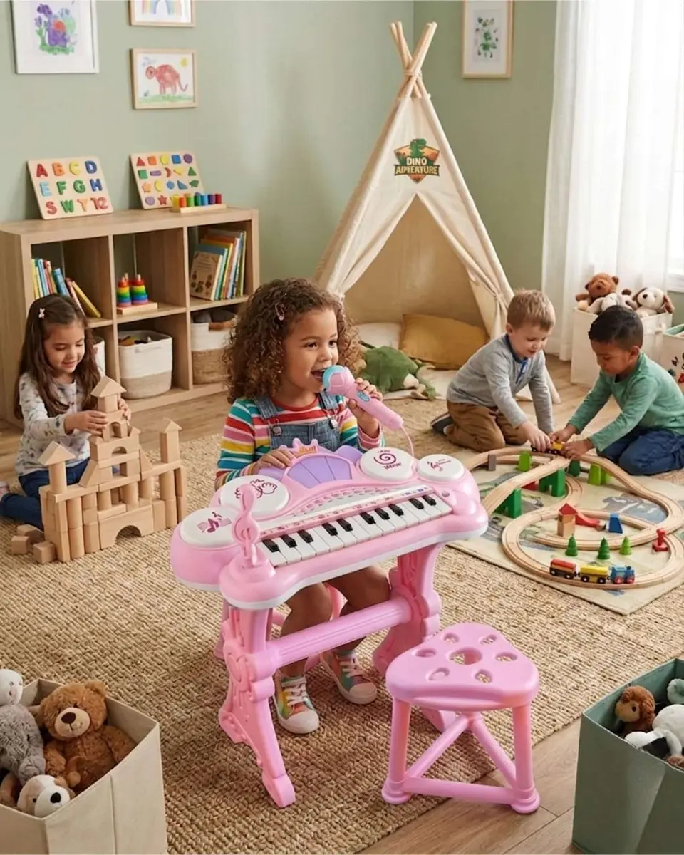 iano Musical Electrónico Diversión y Aprendizaje 3 en 1 1