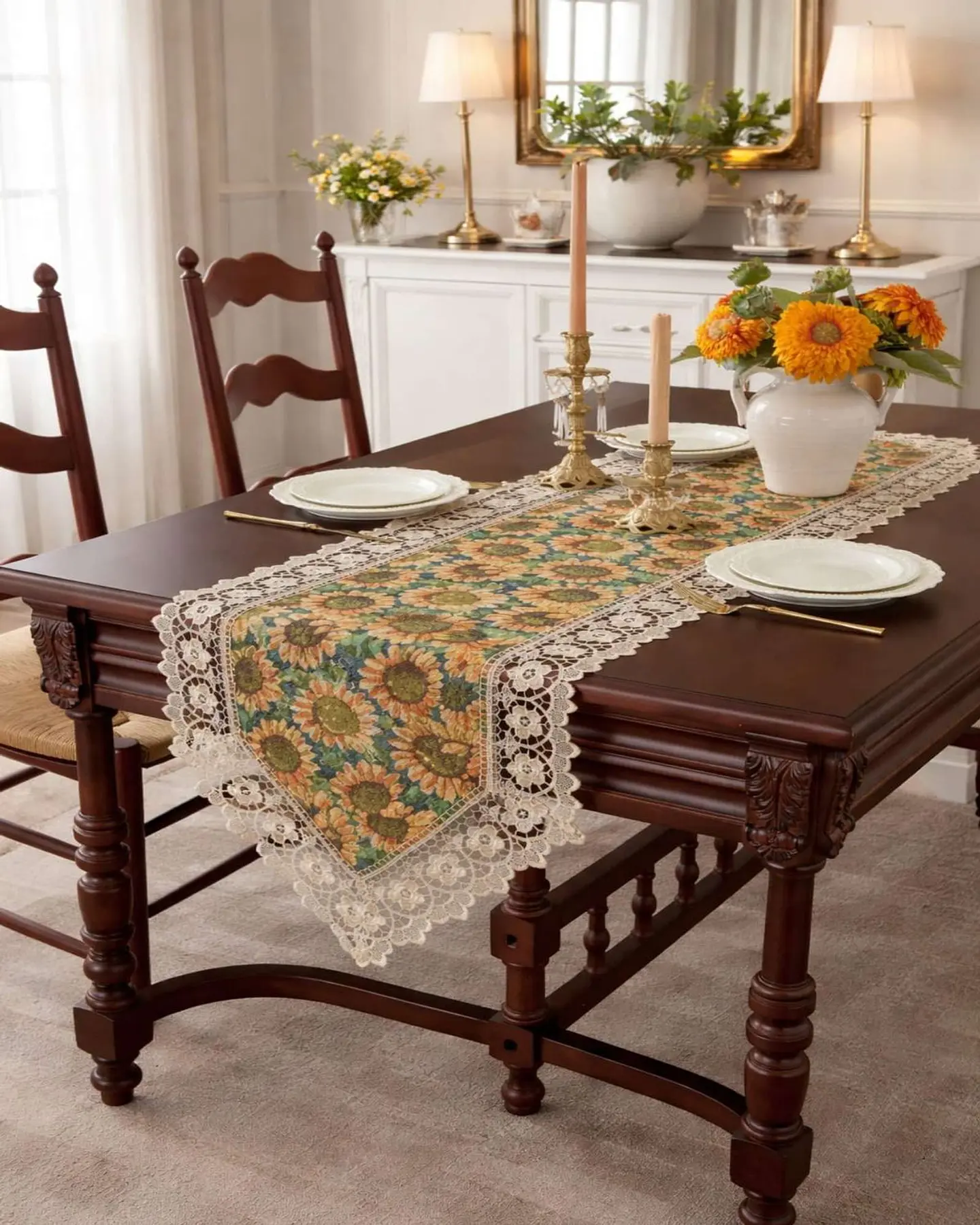 Camino de Mesa Estilo Boho Chic 40x180 cm Decoración Elegante 2