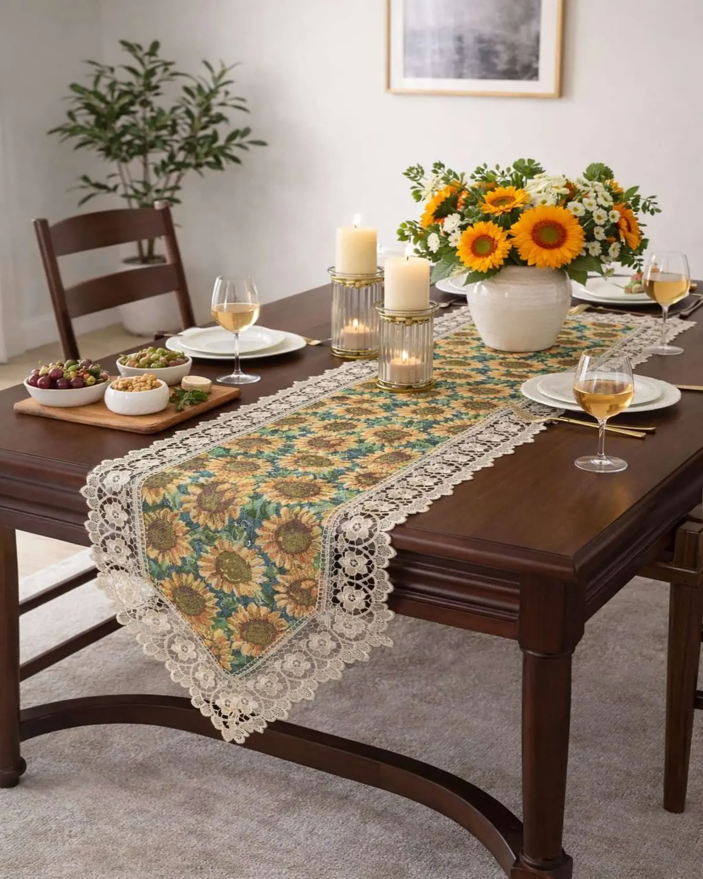 Camino de Mesa Estilo Boho Chic 40x180 cm Decoración Elegante 3