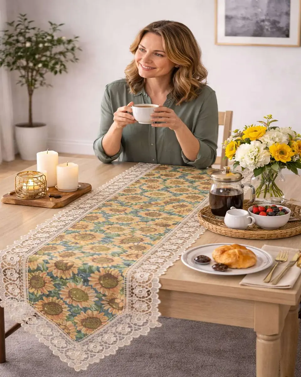Camino de Mesa Estilo Boho Chic 40x180 cm Decoración Elegante 4
