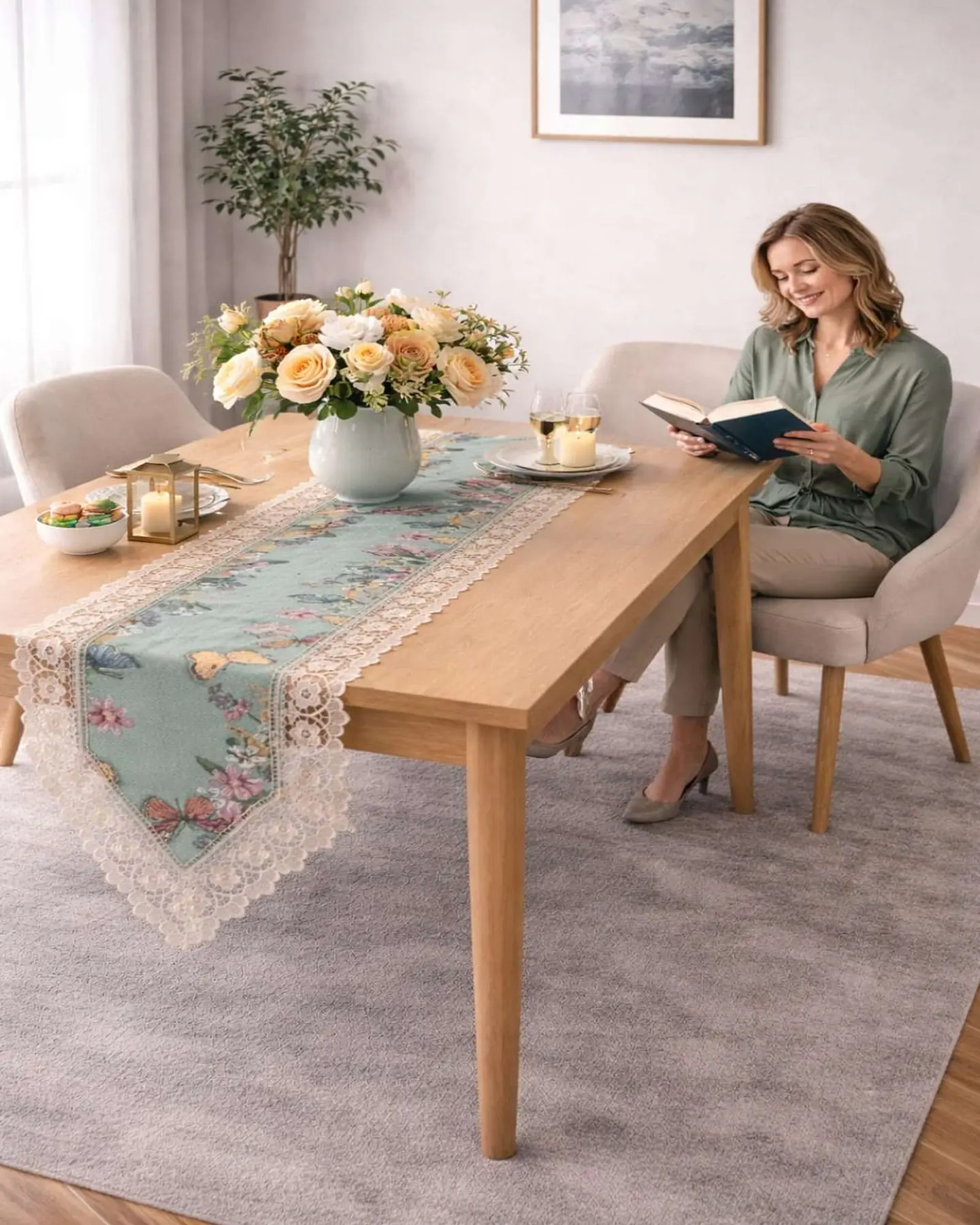 Camino de Mesa Estilo Boho Chic 40x180 cm Decoración Elegante 1