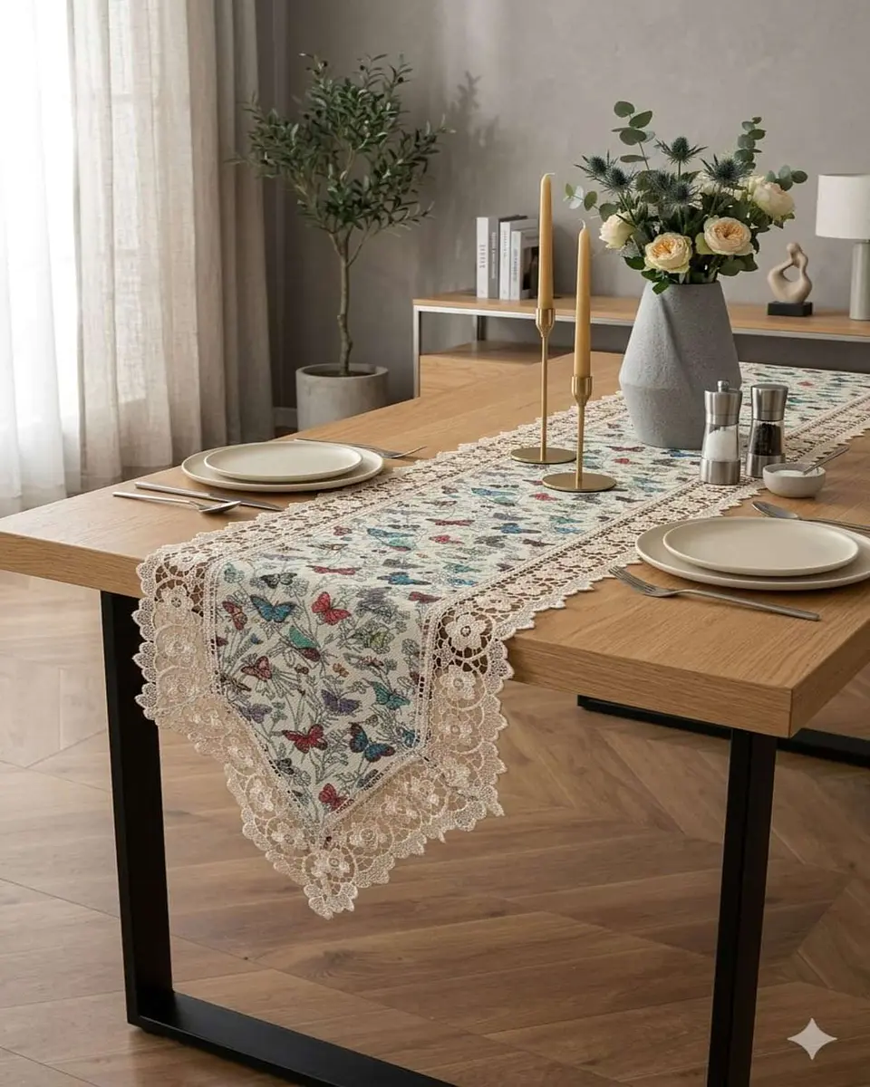 Camino de Mesa Estilo Boho Chic 40x180 cm Decoración Elegante 3