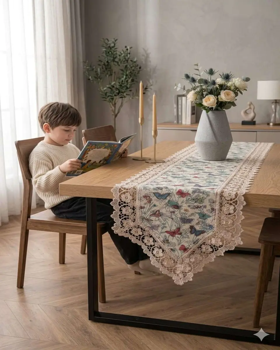 Camino de Mesa Estilo Boho Chic 40x180 cm Decoración Elegante 4