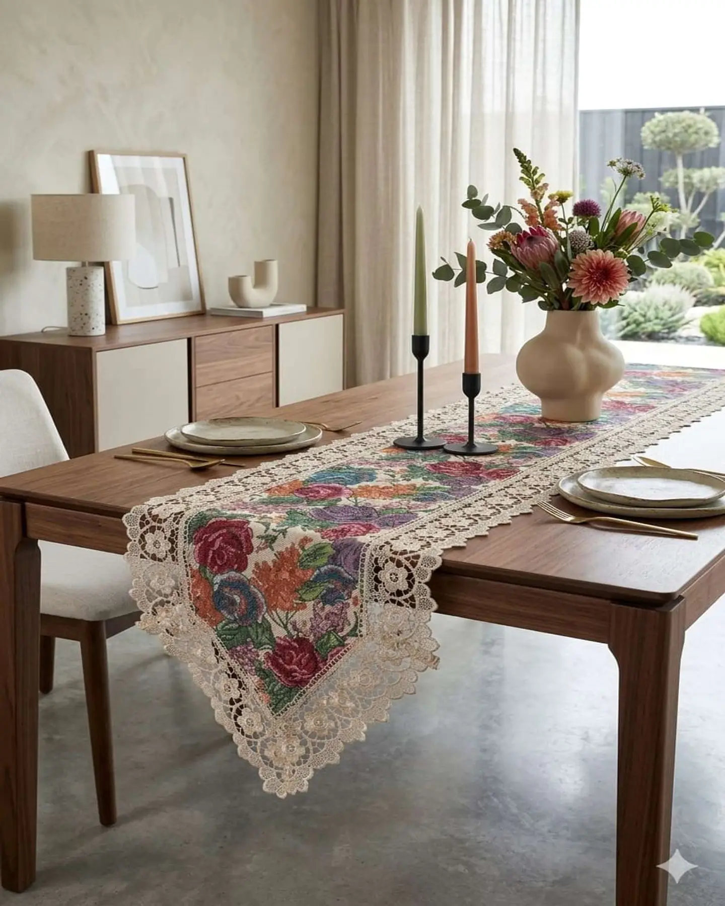 Camino de Mesa Estilo Boho Chic 40x180 cm Decoración Elegante 1