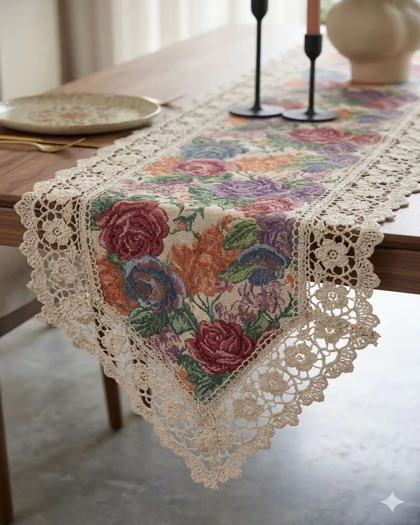 Camino de Mesa Estilo Boho Chic 40x180 cm Decoración Elegante 2