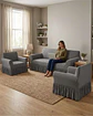 Juego de Fundas para Sillon Elasticas con Farolao 3+1+1 - Miniatura 4