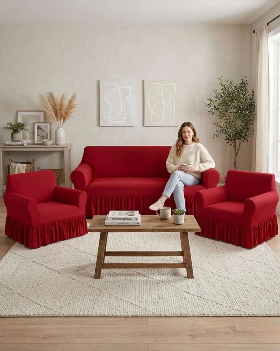 Juego de Fundas para Sillon Elasticas con Farolao 3+1+1 3