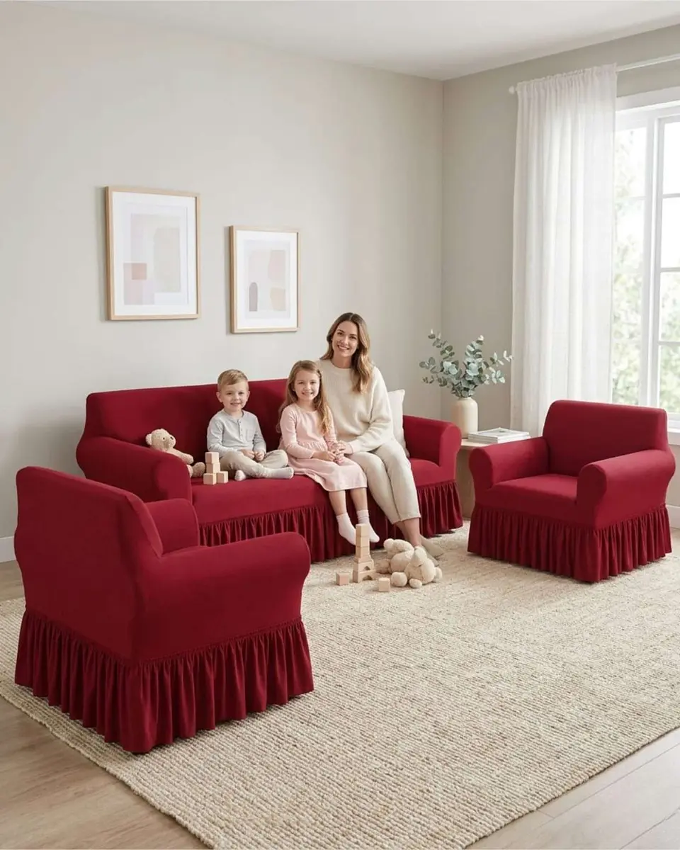 Juego de Fundas para Sillon Elasticas con Farolao 3+1+1 5