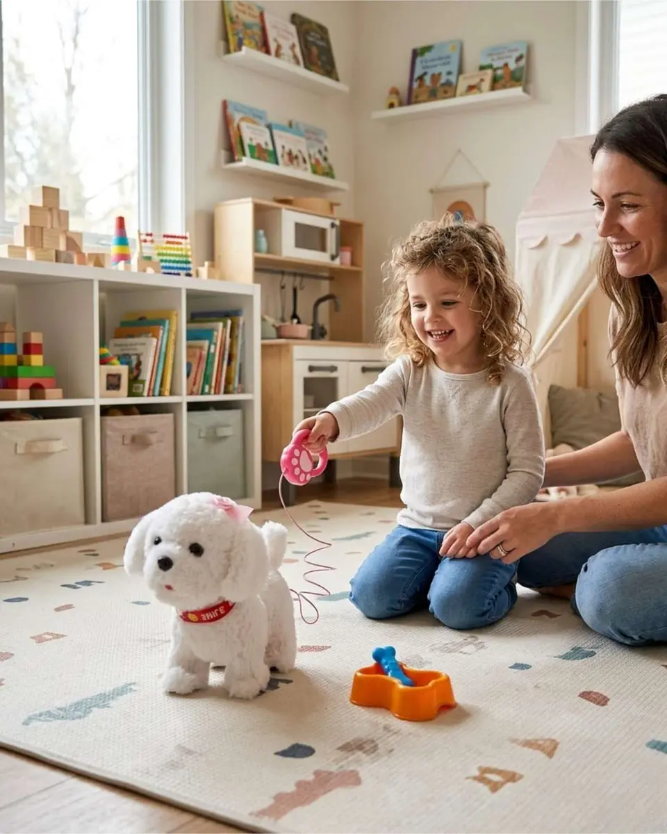 Perrito Poodle de Peluche Electrónico con Movimiento y Sonido 5