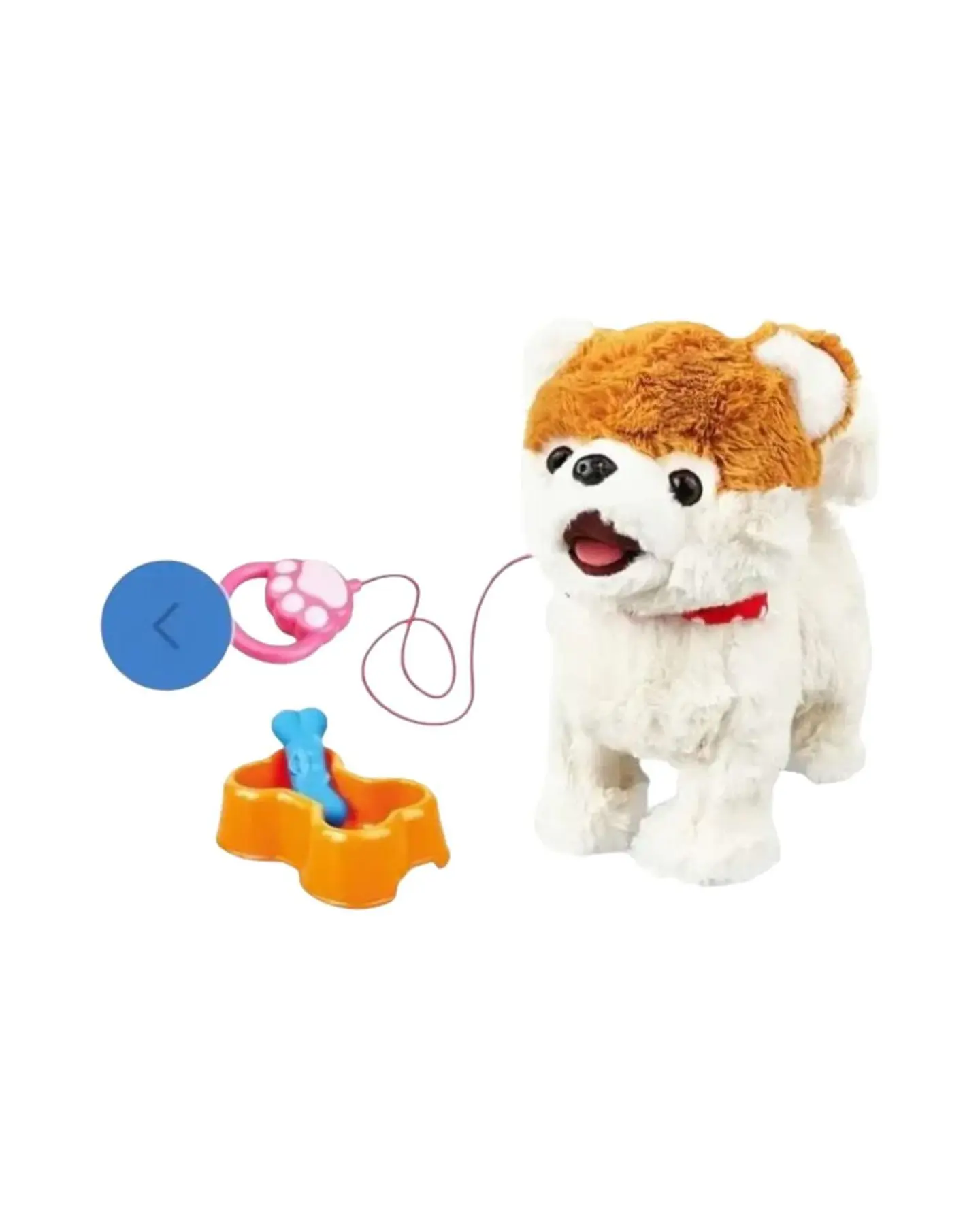 Perrito color cafe Interactivo con Correa y Accesorios  para Jugar y Cuidar 3