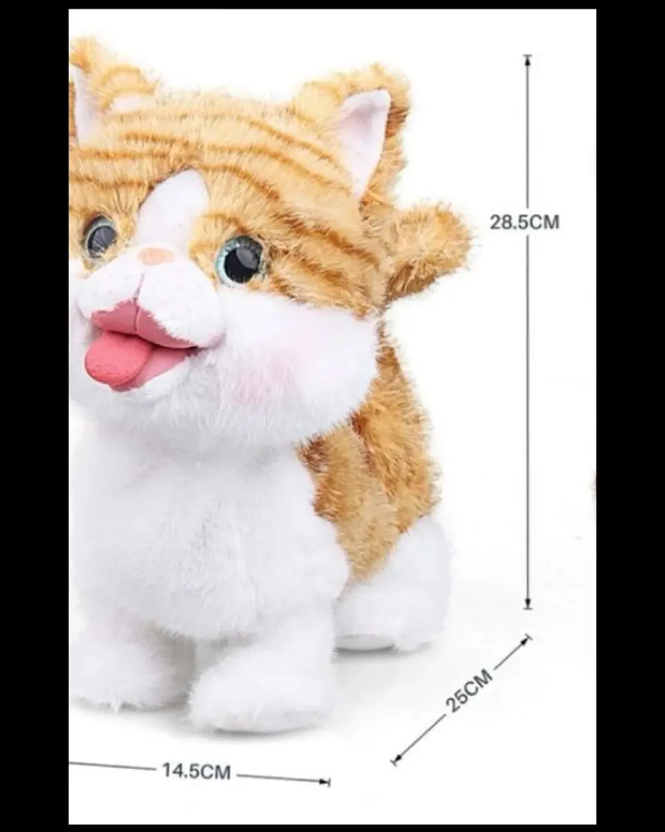 Gatito Interactivo Tierno Camina y hace  Miau Real  El Compañero Perfecto color beige 4