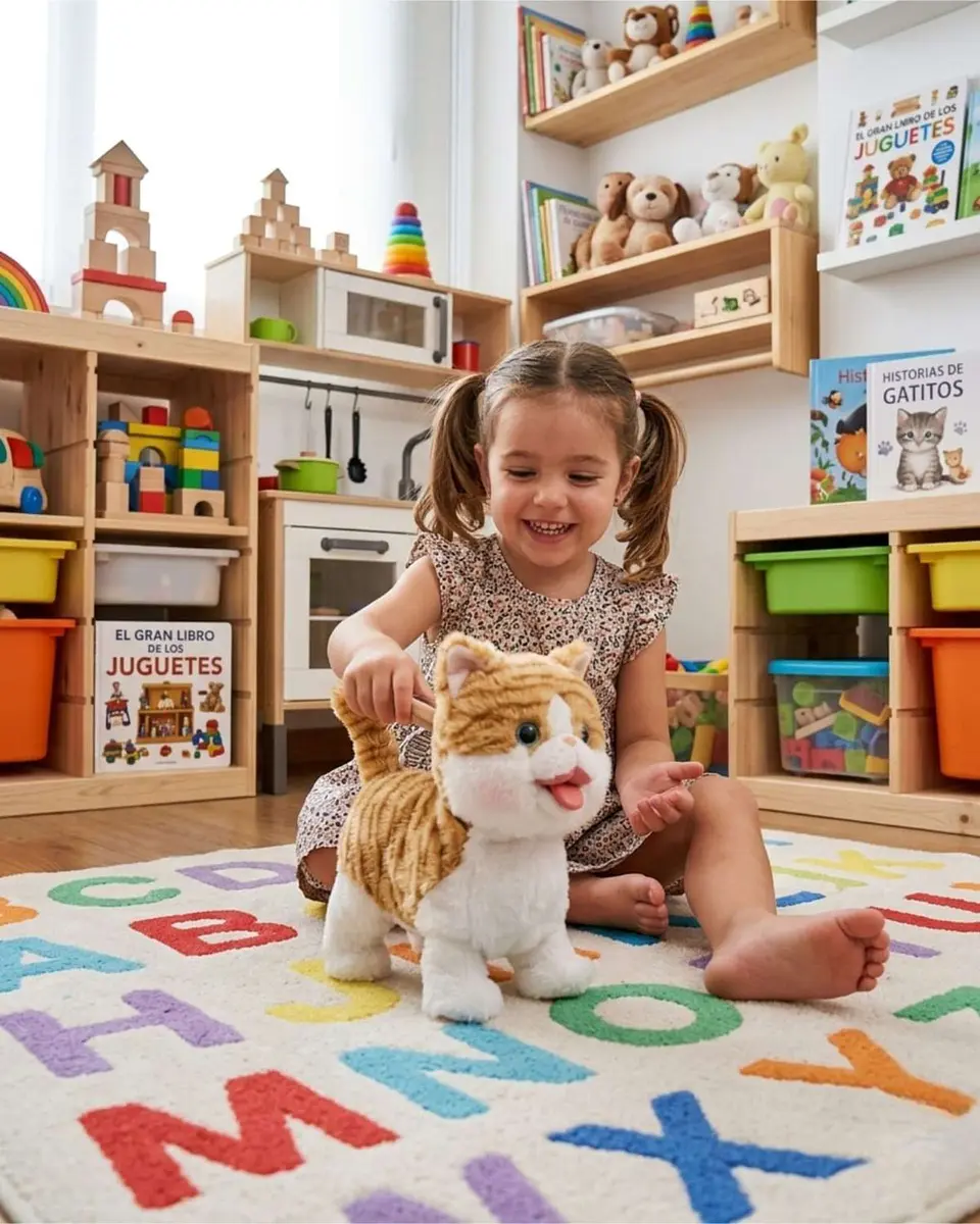 Gatito Interactivo Tierno Camina y hace  Miau Real  El Compañero Perfecto color beige 7